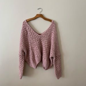 Woven Pink Sweater